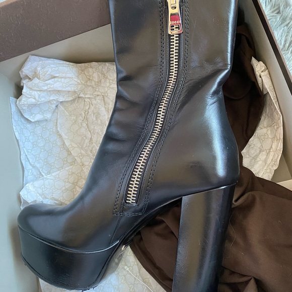 Authentic Gucci Claudie Platform Boots - Picture 3 of 9